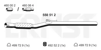 Труба выхлопного газа ERNST купить