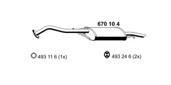 Глушитель выхлопных газов конечный ERNST купить