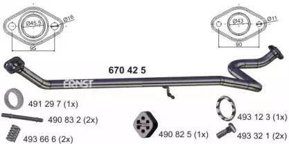 Труба выхлопного газа ERNST купить