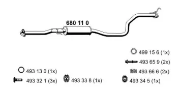 Средний глушитель выхлопных газов ERNST купить