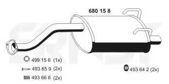 Глушитель выхлопных газов конечный ERNST купить