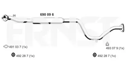Средний глушитель выхлопных газов ERNST купить