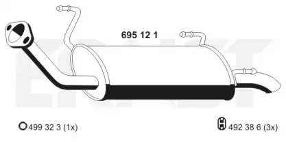 Глушитель выхлопных газов конечный ERNST купить