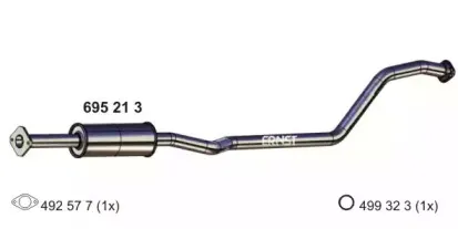 Средний глушитель выхлопных газов ERNST купить