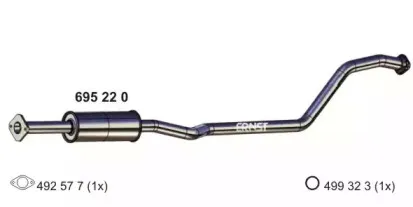 Средний глушитель выхлопных газов ERNST купить