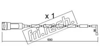 Сигнализатор, износ тормозных колодок fri.tech. купить