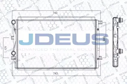 Радиатор, охлаждение двигателя JDEUS купить
