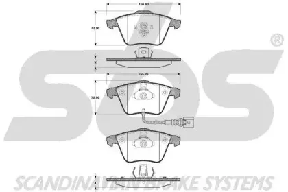 Комплект тормозных колодок, дисковый тормоз sbs купить