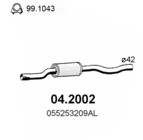 Предглушитель выхлопных газов ASSO купить