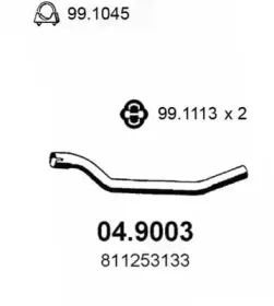 Труба выхлопного газа ASSO купить