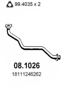 Труба выхлопного газа ASSO купить