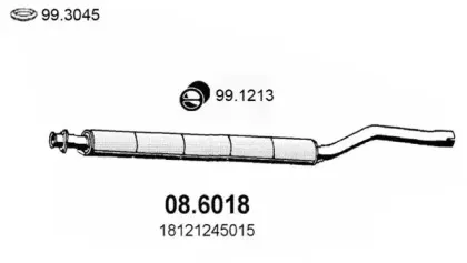 Средний глушитель выхлопных газов ASSO купить