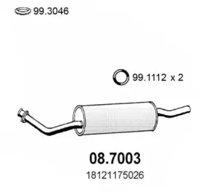 Глушитель выхлопных газов конечный ASSO купить