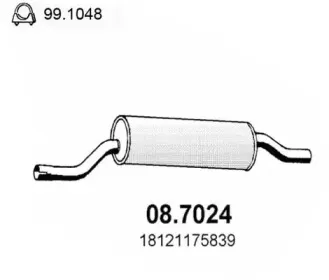 Глушитель выхлопных газов конечный ASSO купить