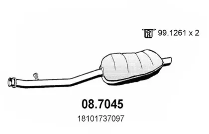 Глушитель выхлопных газов конечный ASSO купить