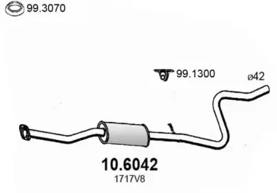 Средний глушитель выхлопных газов ASSO купить