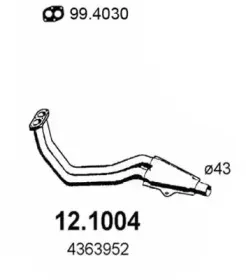 Труба выхлопного газа ASSO купить