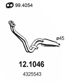 Труба выхлопного газа ASSO купить