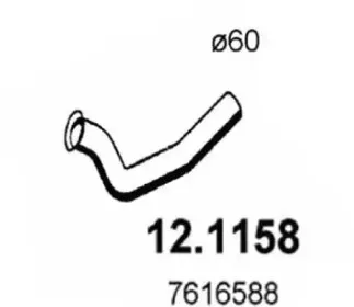 Труба выхлопного газа ASSO купить