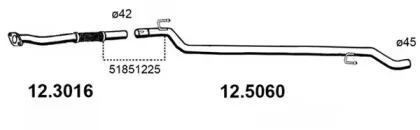 Труба выхлопного газа ASSO купить