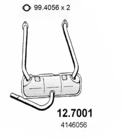 Глушитель выхлопных газов конечный ASSO купить