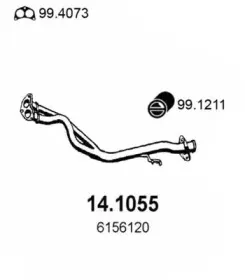 Труба выхлопного газа ASSO купить