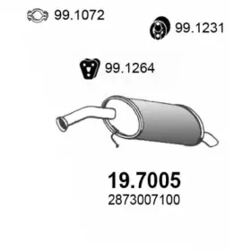 Глушитель выхлопных газов конечный ASSO купить