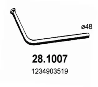 Труба выхлопного газа ASSO купить