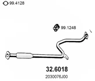 Средний глушитель выхлопных газов ASSO купить