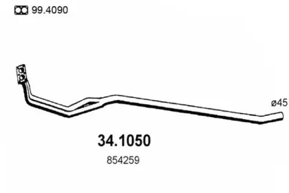 Труба выхлопного газа ASSO купить