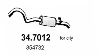 Глушитель выхлопных газов конечный ASSO купить