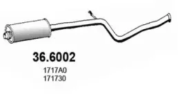 Средний глушитель выхлопных газов ASSO купить