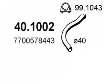 Труба выхлопного газа ASSO купить