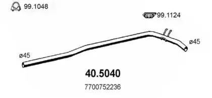 Труба выхлопного газа ASSO купить