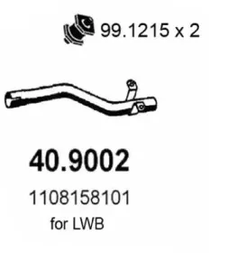 Труба выхлопного газа ASSO купить