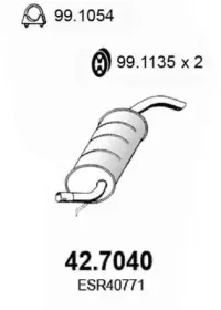 Глушитель выхлопных газов конечный ASSO купить