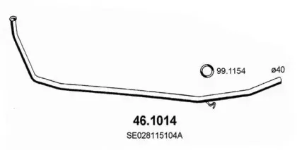 Труба выхлопного газа ASSO купить