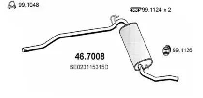 Глушитель выхлопных газов конечный ASSO купить