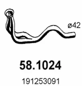 Труба выхлопного газа ASSO купить