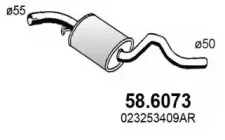Средний глушитель выхлопных газов ASSO купить