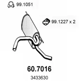 Глушитель выхлопных газов конечный ASSO купить