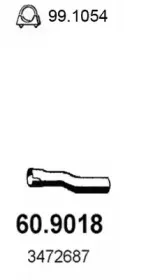 Труба выхлопного газа ASSO купить