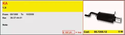 Глушитель для спортивного автомобиля ASSO купить