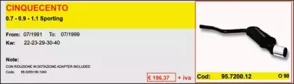 Глушитель для спортивного автомобиля ASSO купить