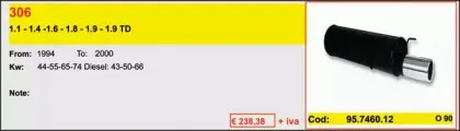 Глушитель для спортивного автомобиля ASSO купить