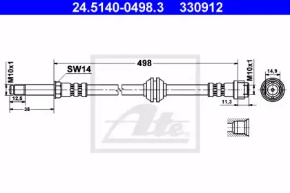 Тормозной шланг ATE купить