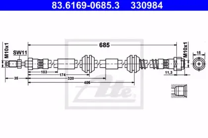 Тормозной шланг ATE купить