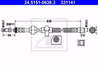 Тормозной шланг ATE купить
