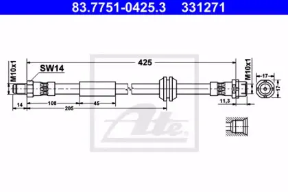 Тормозной шланг ATE купить