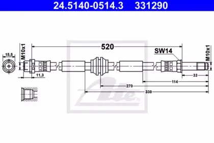 Тормозной шланг ATE купить